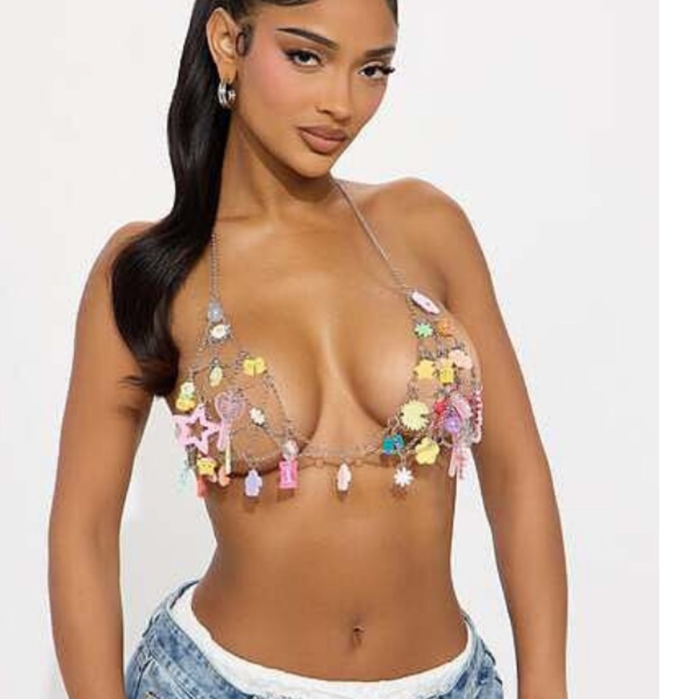 Colorful Beaded Halter Top